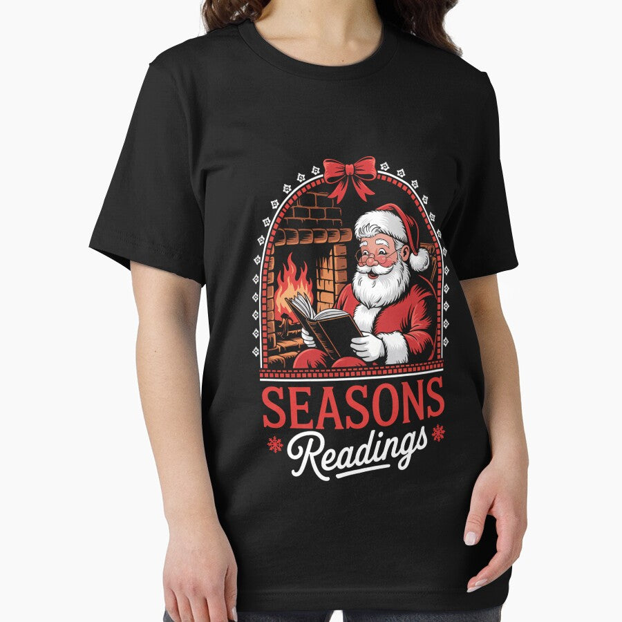 Reading Santa Claus Bookish Christmas Reading Lovers by DoorwayThreads
