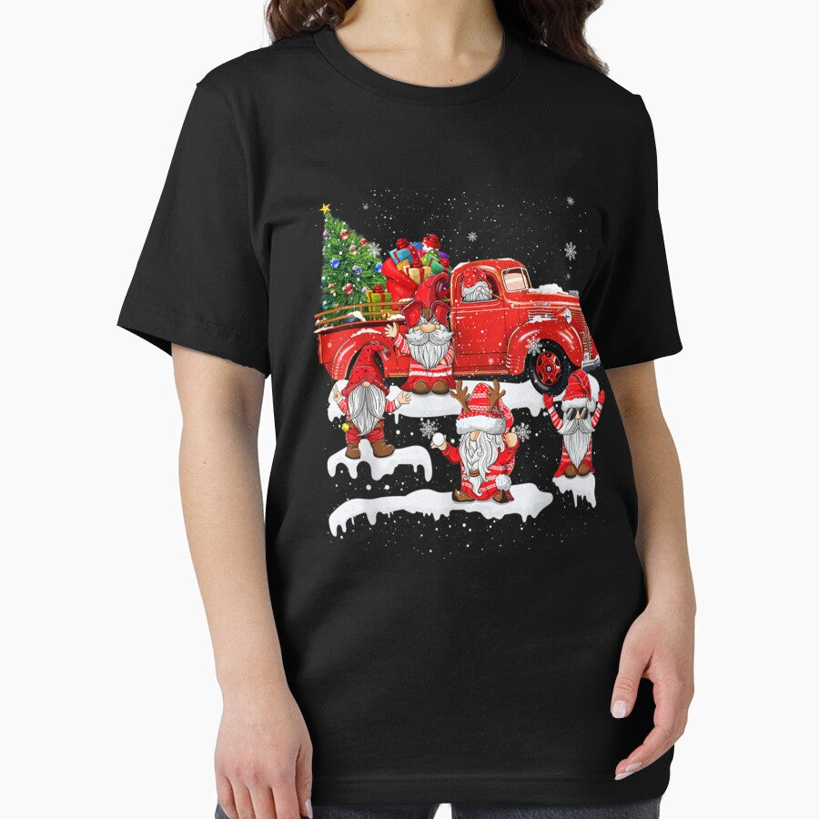 Merry Christmas Santa Gnome with Red Truck Gnomes by vetonisodap