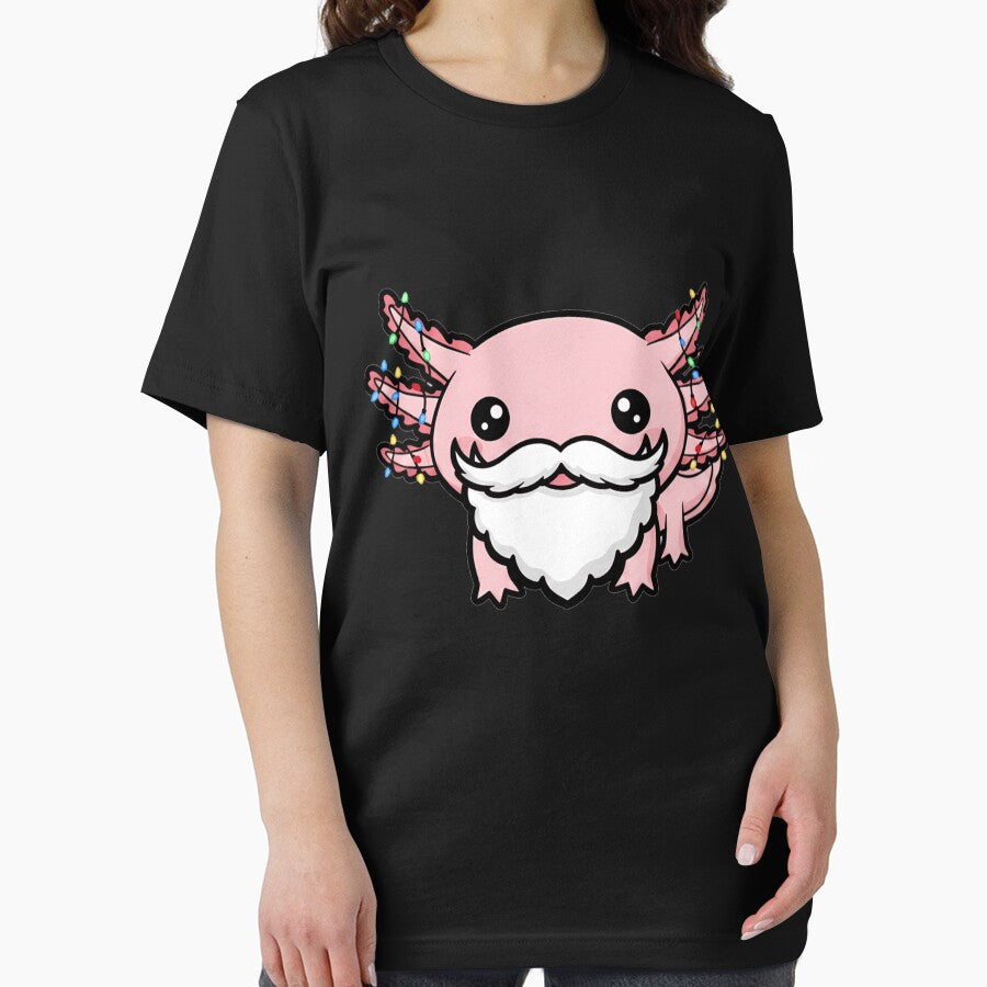 Kawaii Santa Axolotl Holiday Christmas Lights by k3rstman1