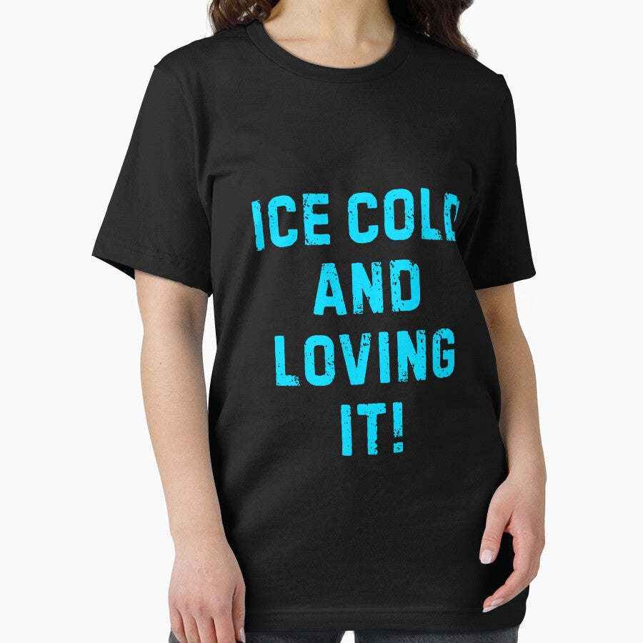 Winter quote Ice cold and loving it! polar bear plunge day by SlocifieShop