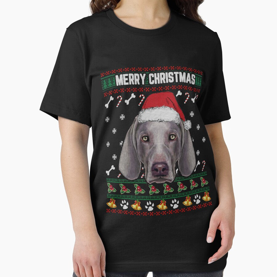 Weimaraner Lovers Ugly Xmas Sweater Merry Christmas T Shirt by thuthuatna