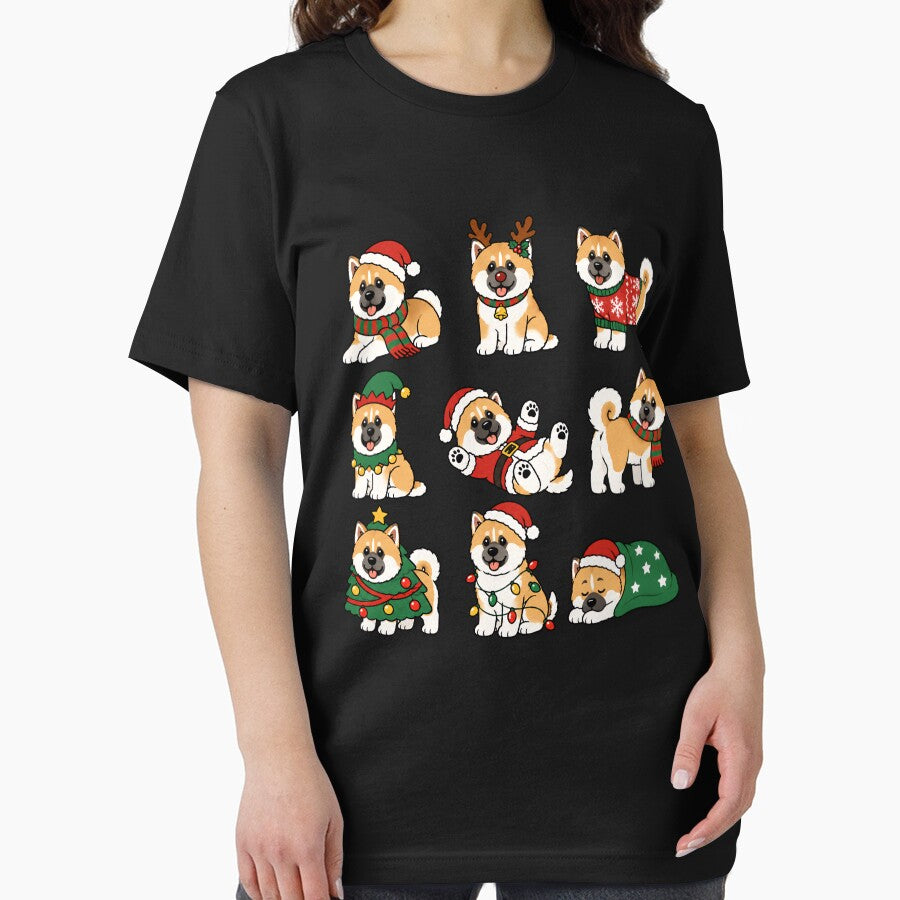 Funny Akita Dog Christmas Holiday Xmas Mom Dad by rafaeltto