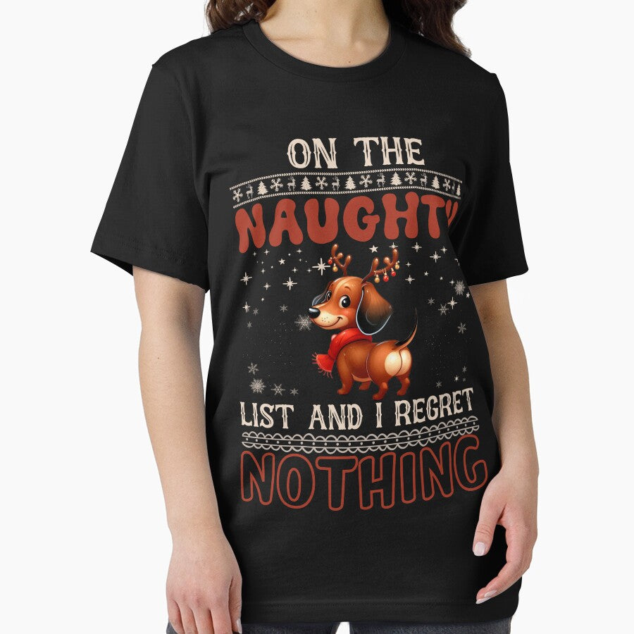 "Dachshund the Naughty List: No Regrets Christmas Vibes" by Xhevahir