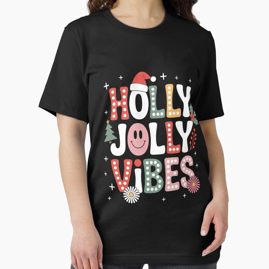 Christmas Vibes Holly Christmas Jolly Santa Winter Holiday by blueyeeti