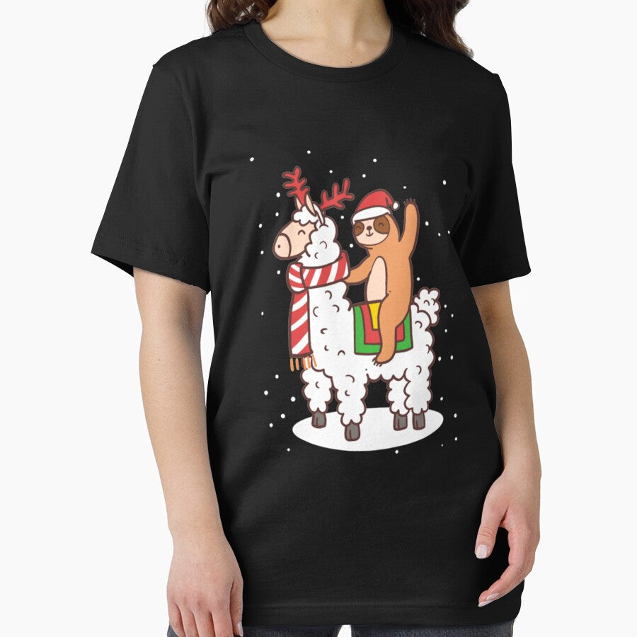 Alpaca Sloth Christmas mask shirt by ClamenTaon