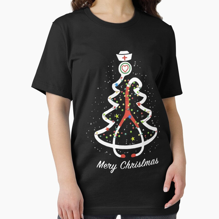merry christmas stethoscope pine noel nurse by Super-Thomas