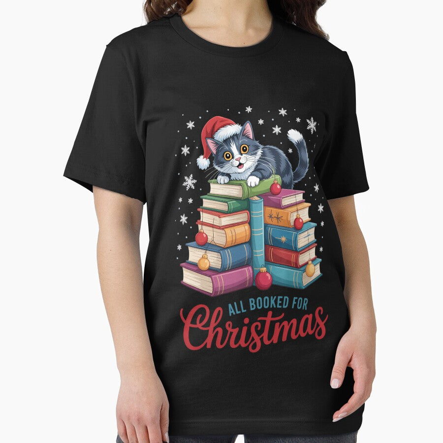 All Booked For Christmas Cat Santa Teacher Books by brynatshop