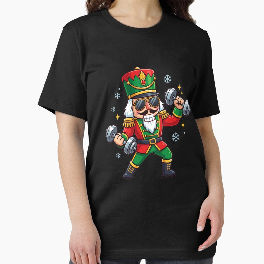 Christmas Nutcracker Weightlifter Gym Funny Workout Gear by DynamicDesign
