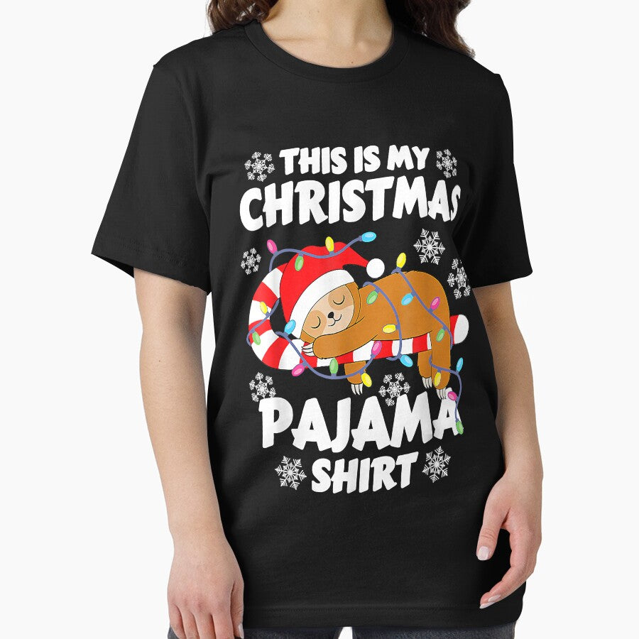 Sleeping Sloth Xmas This Is My Christmas Pajama by JodyBoling