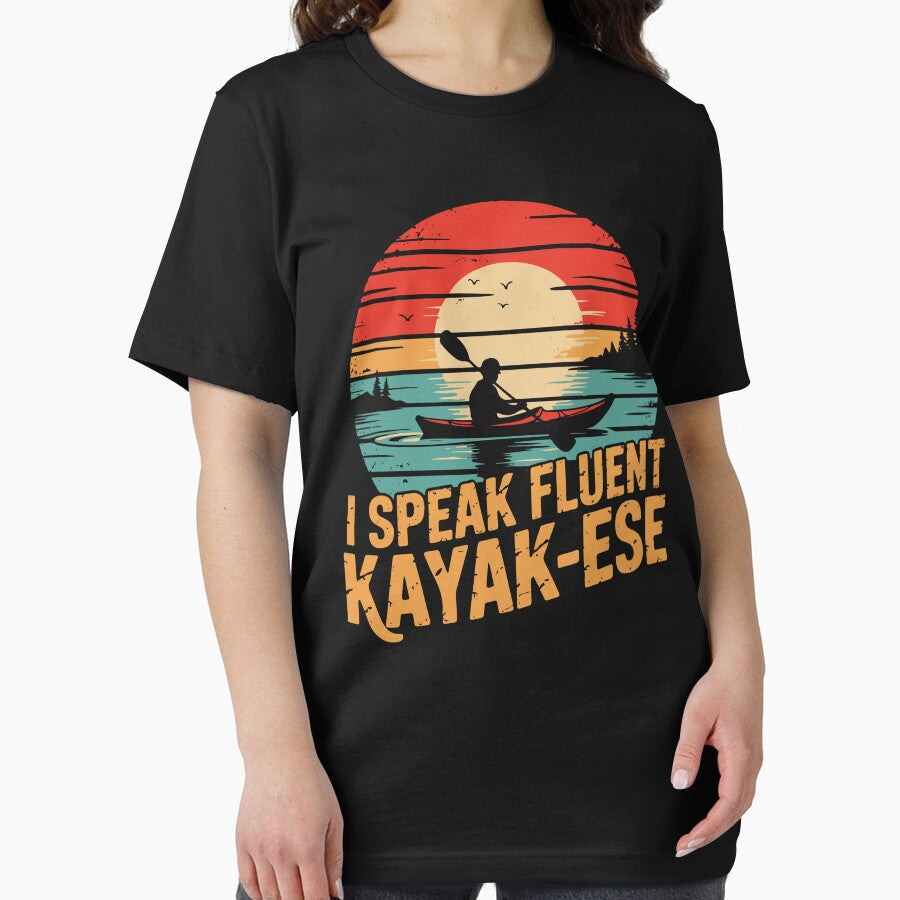 I Speak Fluent Kayak-ese Funny Kayaking Quote by TeeByDesignsCo®