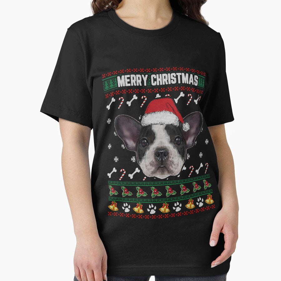 French Bulldog Lovers Ugly Xmas Sweater Merry Christmas T Shirt by thuthuatna