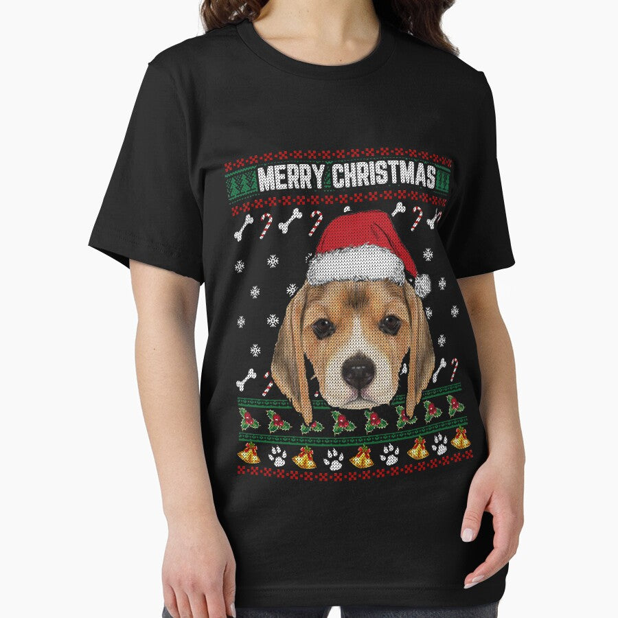 Beagle Lovers Ugly Xmas Sweater Merry Christmas T Shirt by thuthuatna