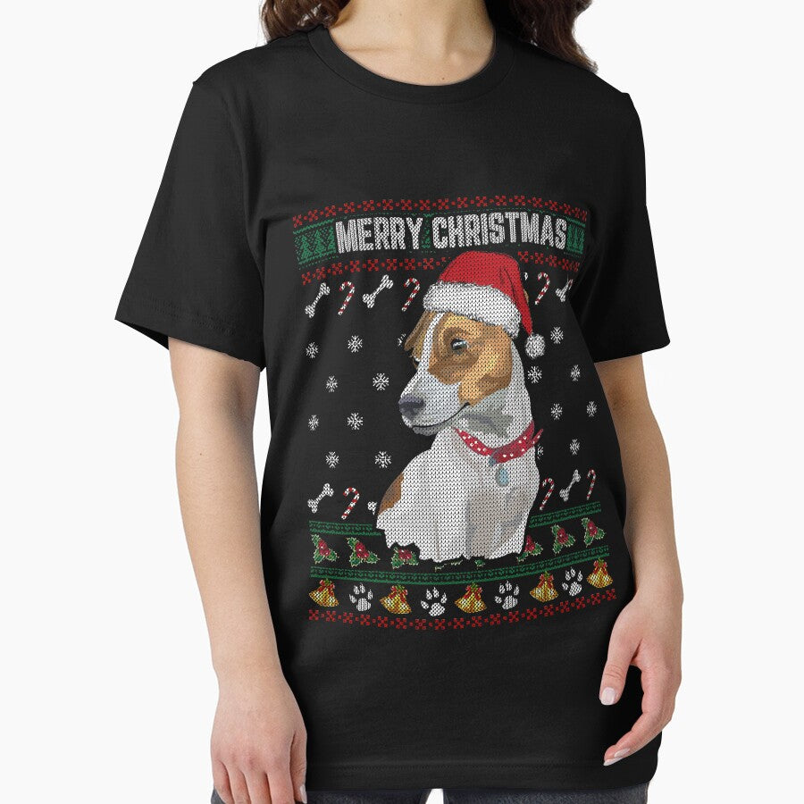 Jack Russell Lovers Ugly Xmas Sweater Merry Christmas T Shirt by thuthuatna