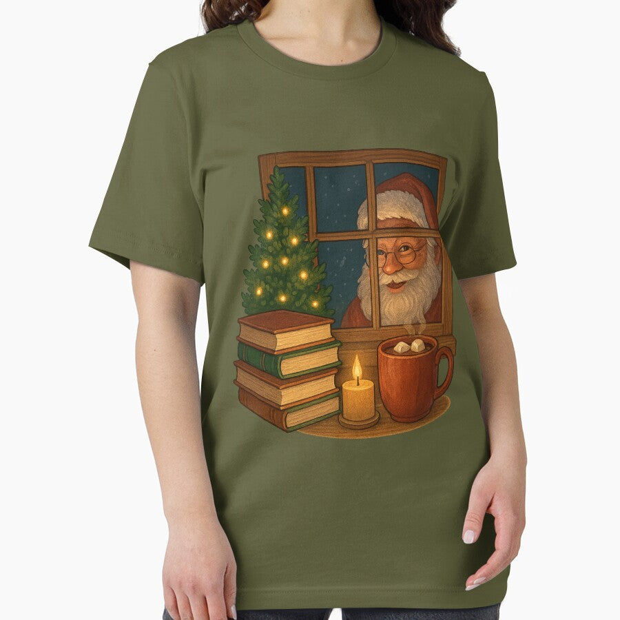 He Sees What You’ve Been Reading - Cozy Christmas Book Nook Scene by I AM BRO