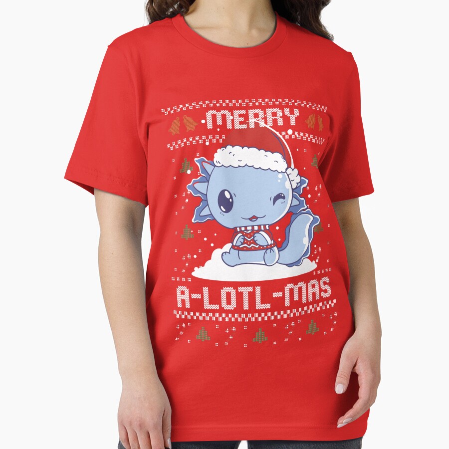 Cute Axolotl Christmas Merry Alotlmas For Axolotl Lover by MrEddie10