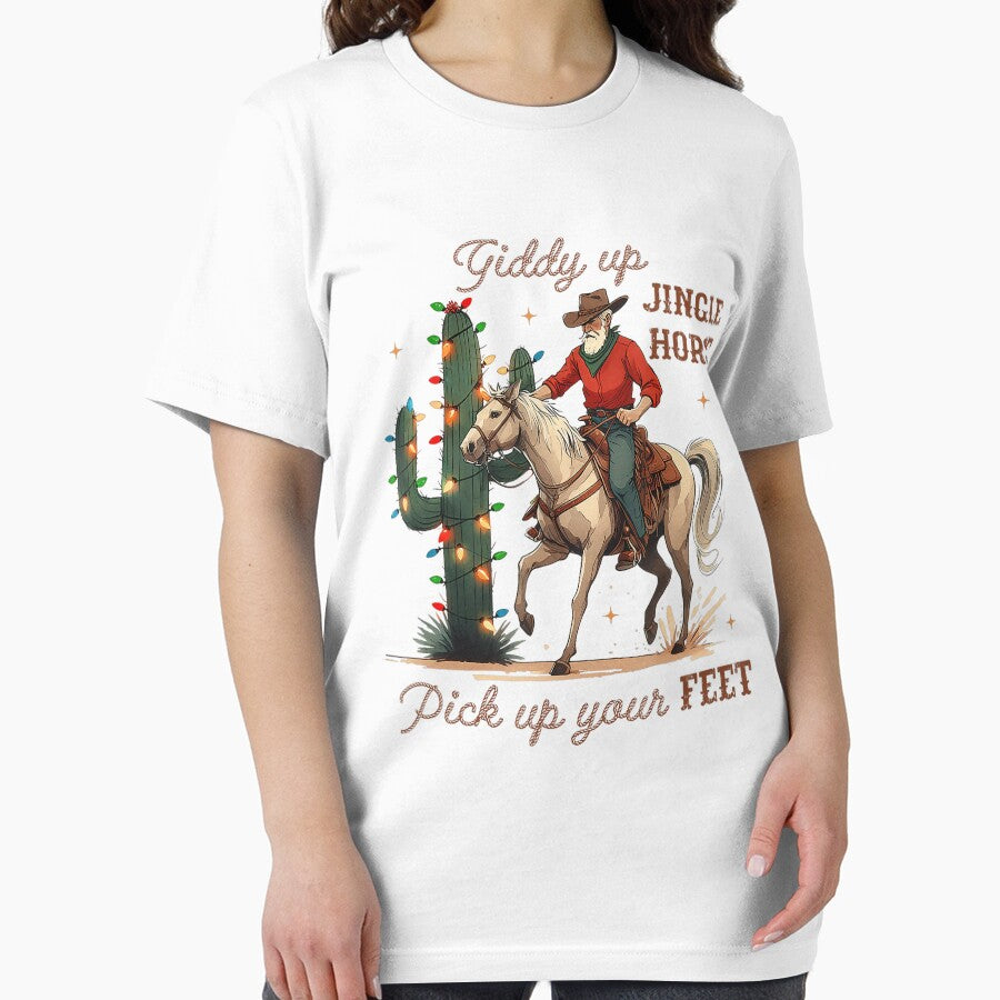 Giddy Up Jingle Horse Pick Up Your Feet Cowboy Santa by NetlandWewerka