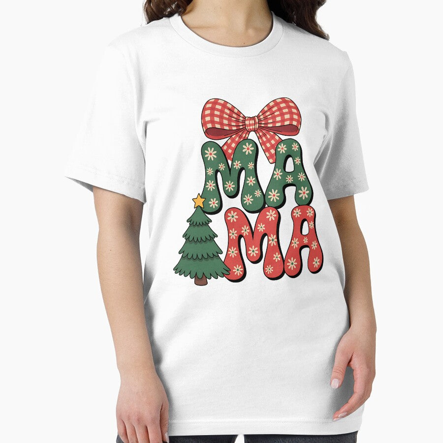 Christmas Mama Claus Coquette Bow Xmas Tree Groovy by BakeryDozen