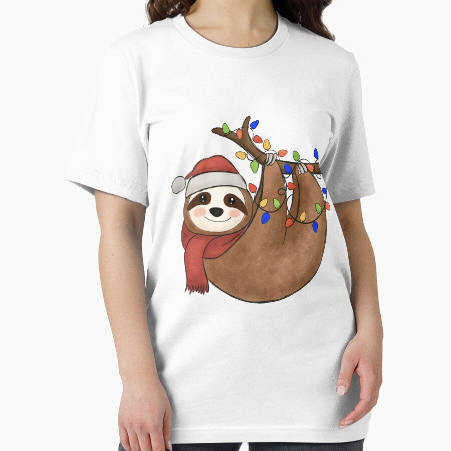 Funny Sloth Christmas Light Rainbow Sloths Cute Gift by KevinOndricka