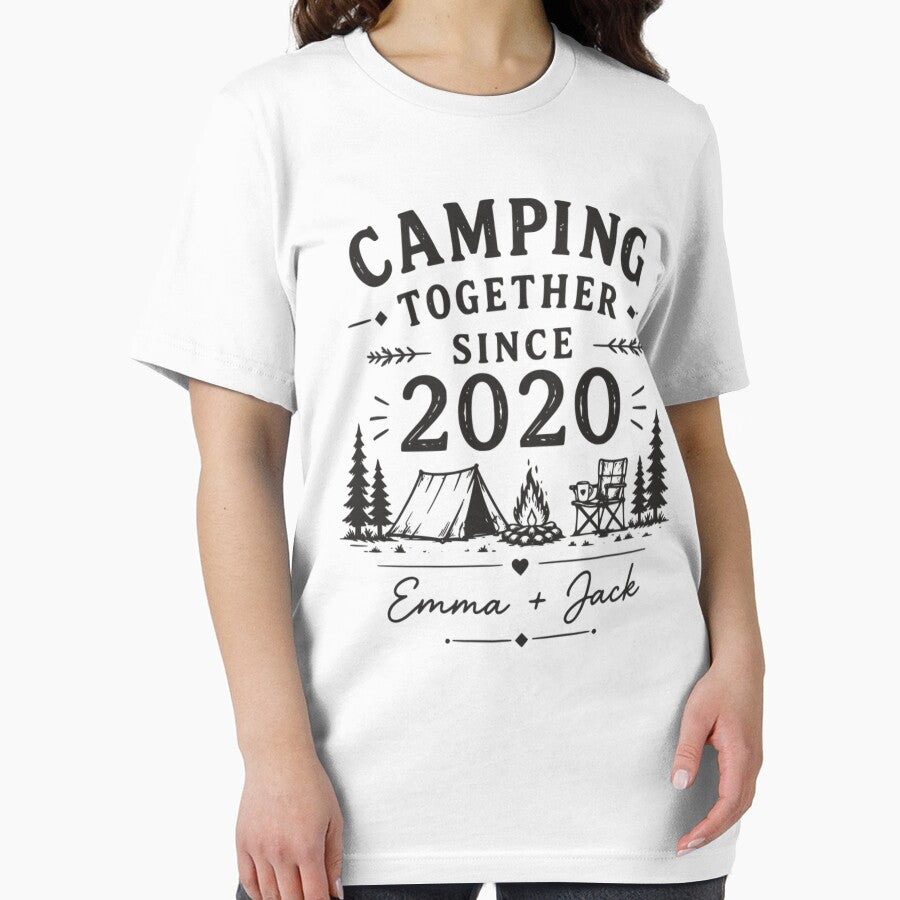 Camping Together Since Personalized Couple Camping Gift by TeeVerse27