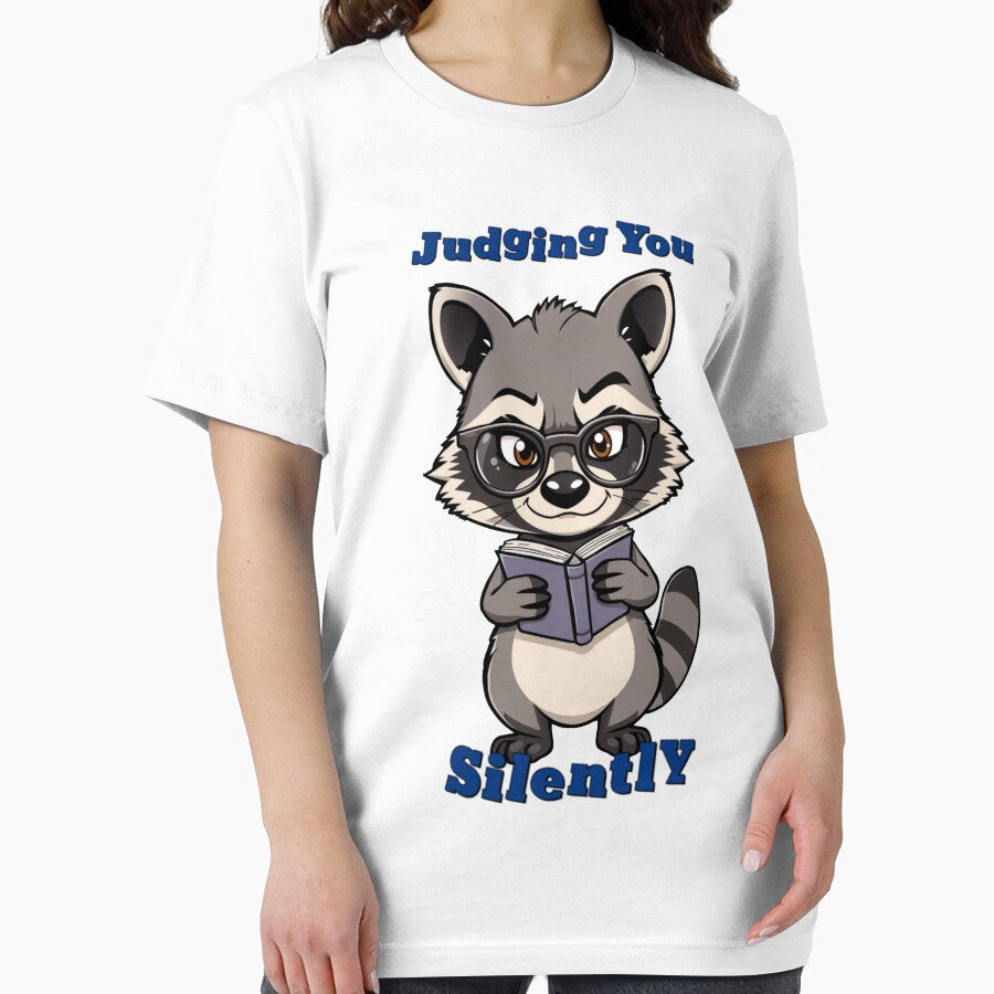 Funny Raccoon Meme Collection – Judging You Silently Sarcastic Raccoon Meme Funny Graphic Tee by MiraLumeStudio