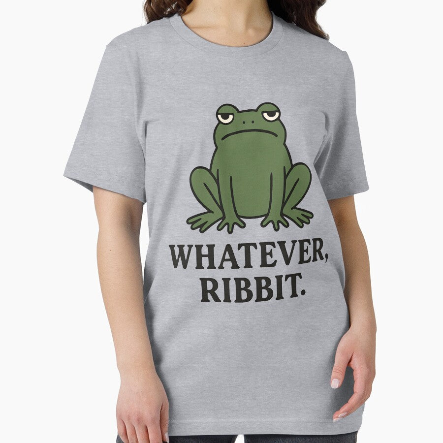 Grumpy Frog “Whatever, Ribbit” Funny Minimalist Design by SidTastic