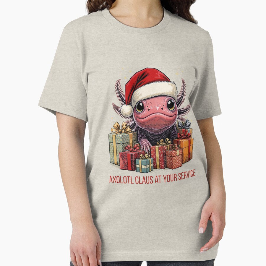 Axolotl Claus at Your Service – Cute Christmas Axolotl Gift Design by Artur-GrafiTee