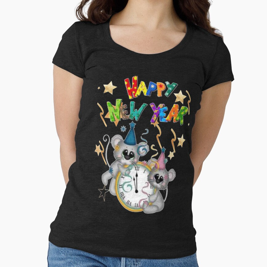 Happy New Year Clock and Mice, Howdy New Year,New Years Celebration, New Years Eve Countdown by Adri Barnard