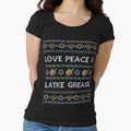 Ugly Hanukkah Sweater, Love Peace Latke Grease, Jewish shirt by taraJcreative