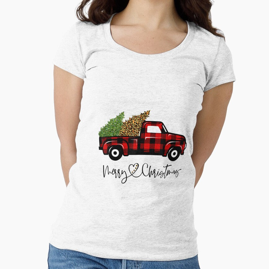 Merry Christmas Buffalo Truck Tree Red Plaid Leopard by Kelly993