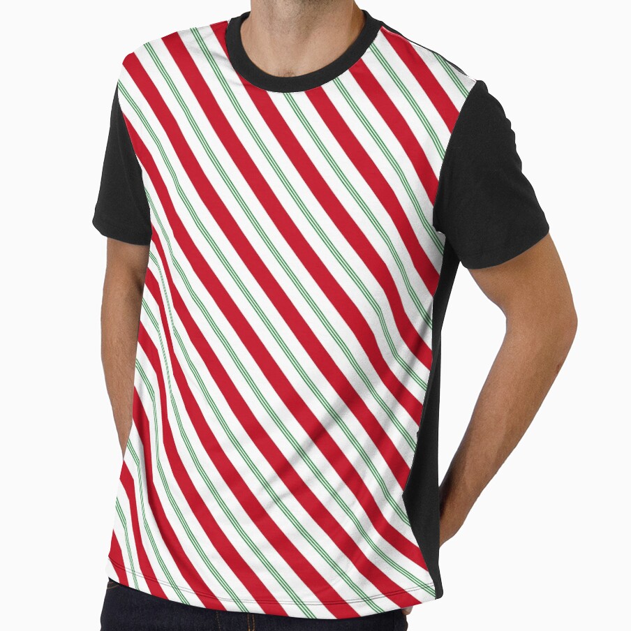 Red and Green Candy Cane Stripes by Feeling Artsy