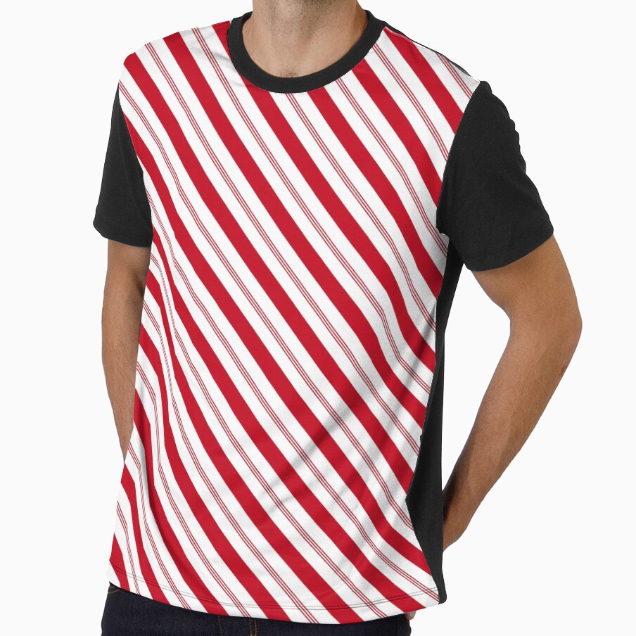 Red and White Candy Cane Stripes by Feeling Artsy