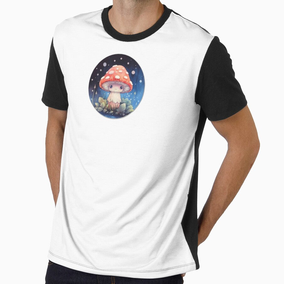 Anime Mushroom | White Watercolour | Happy, Cute, Happy, Dreamy, Aesthetic, Manga, Fungus, Fungi, Nature, Japanese, Cartoon, Love, Shroom, Toadstool, Cottagecore by FantasySoul