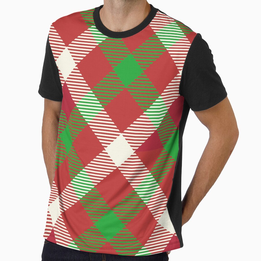 christmas pattern red green and white by happinestSHOP