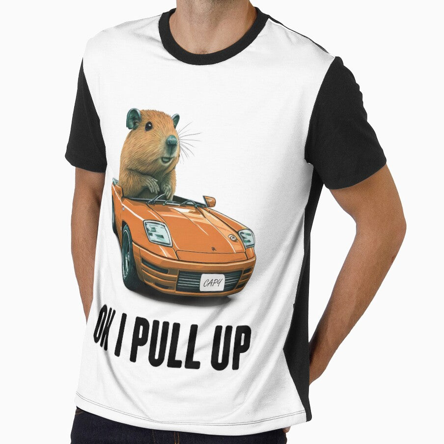 Ok I Pull up in an Orange Sports Car Capybara by Animally-Ai