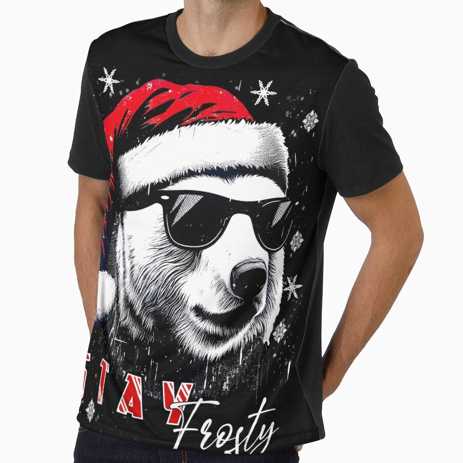 Stay frosty, funny Santa polar bear by AW2 Designs