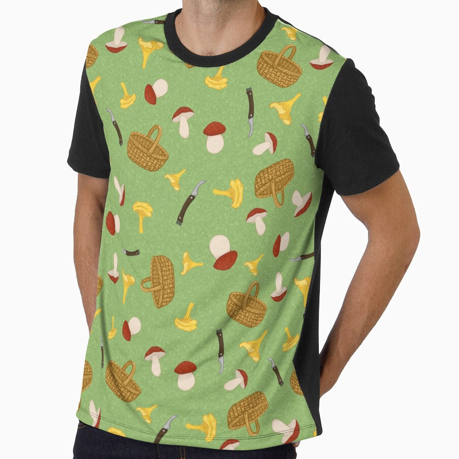 Mushroom Hunting Light Green by TursiArt