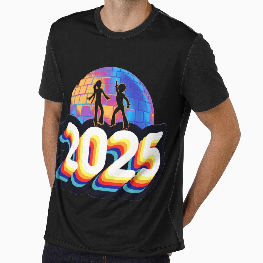 Retro 2025 Happy New Year Dancers by Lovemountain