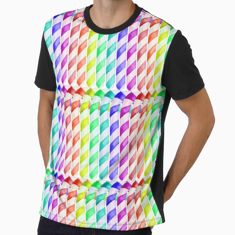 Colorful Candy Cane Striped Pattern by Wheeler-Styl3