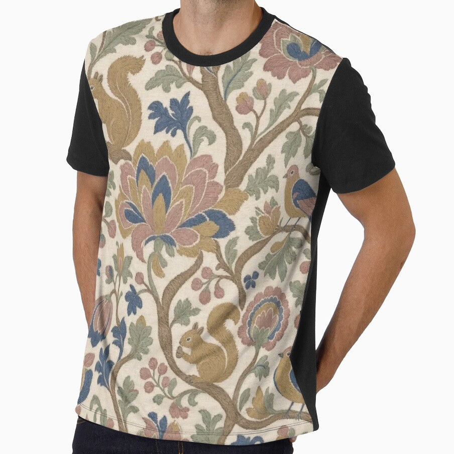 Jacobean Tree of Life Seamless Pattern | Antique Crewel Embroidery Floral by StickyGuys