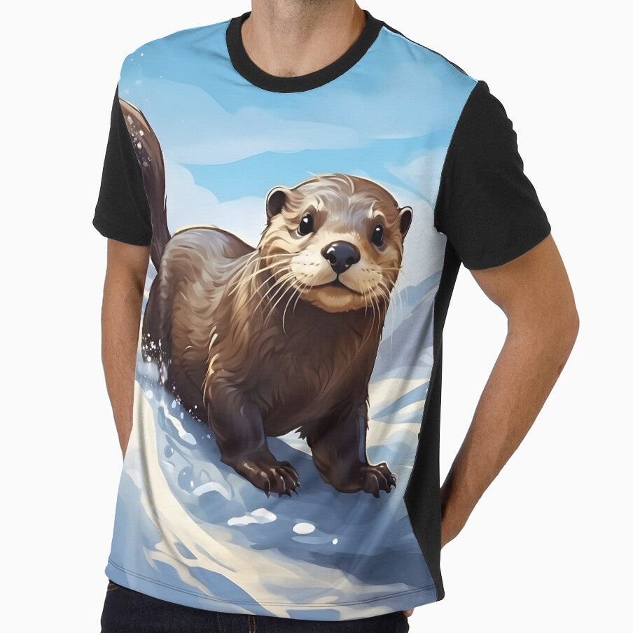 Otter on Snowy Banks by digiscapeart