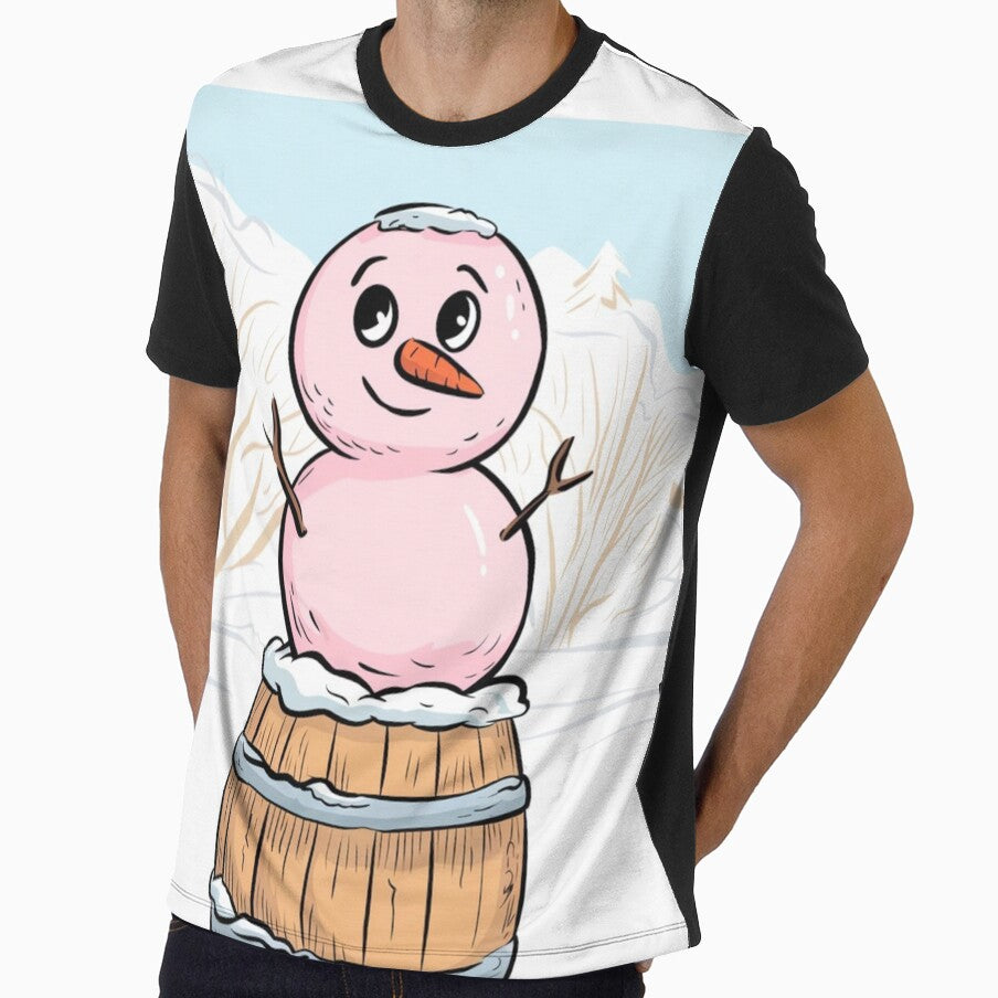 Cute Pink Snowman by JANA4446