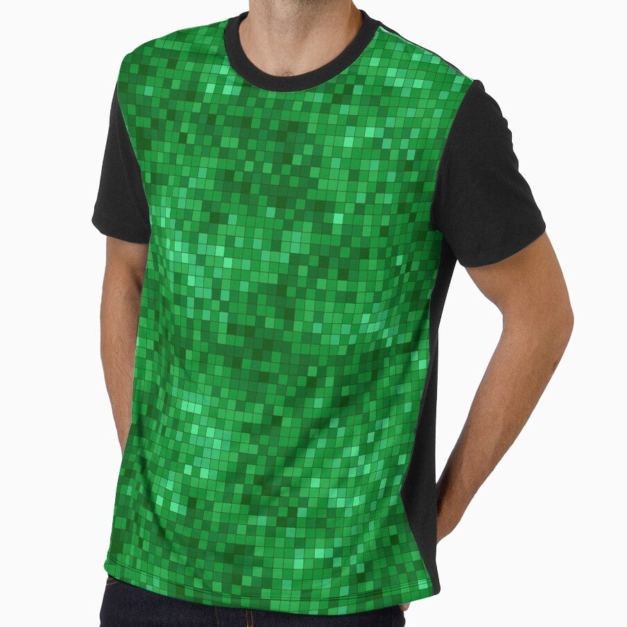 Green disco ball pattern, mosaic tiles, glittering, Christmas by CHERRY--SHOP
