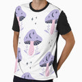 Celestial Mushroom Pattern – Moon & Stars Fairycore Seamless Design by RJACreative