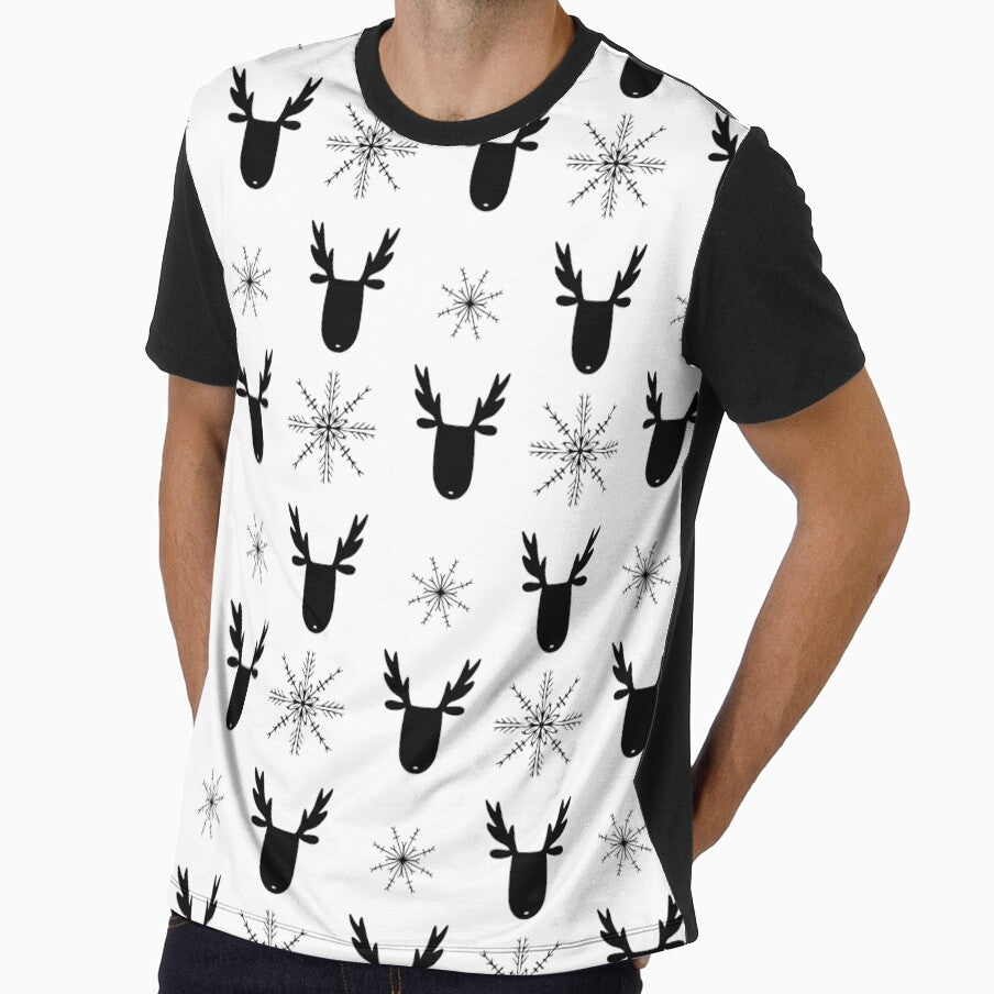 Reindeer pattern black and white by Gabba Delgado