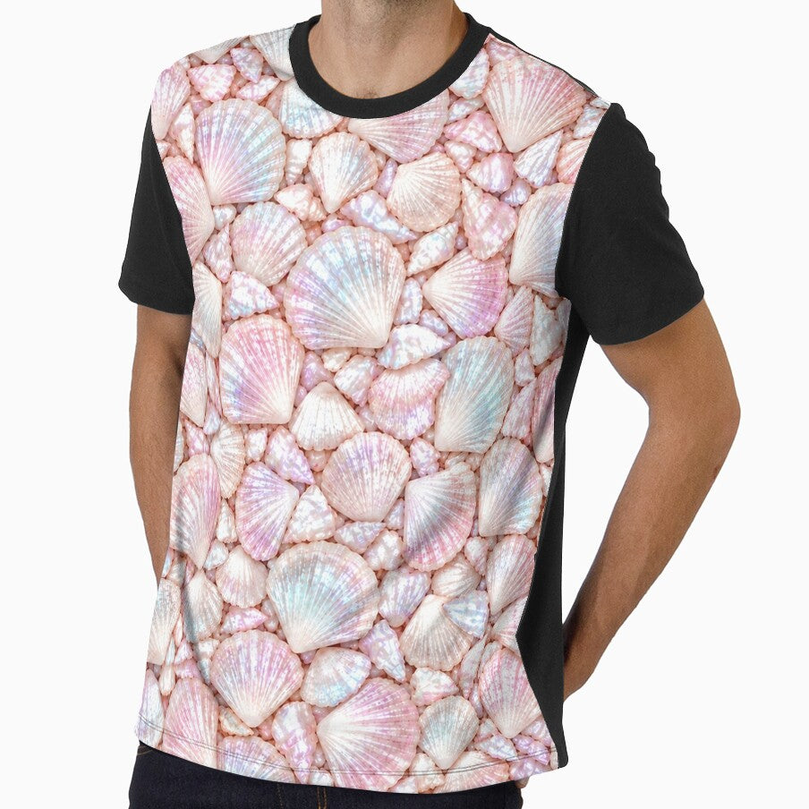 Pearlescent Seashell Mosaic in Blush Pink by OLAIZA