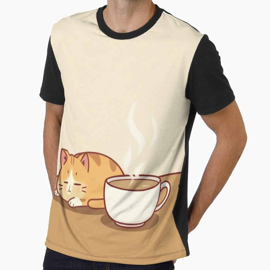 Cozy Cat Sleeping Coffee Cup Kawaii by AEVORI