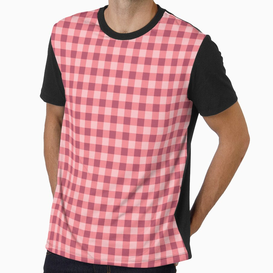Minimalist Raspberry and Blush Pink Gingham Phone Case Gift for Her | Gingham Checkered Journal for Students | Raspberry Pink Gingham Tote Bag Gift for Mom by VivaFy