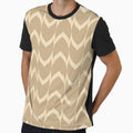 Champagne Chevron – Geometric pattern in warm beige for modern & retro-inspired rooms by EMJAYHeiss