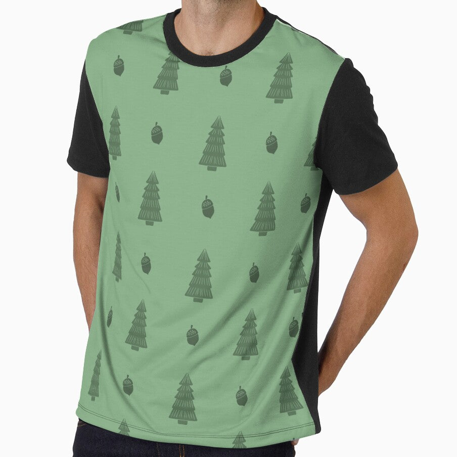 Christmas tree pattern acorn green by Gabba Delgado