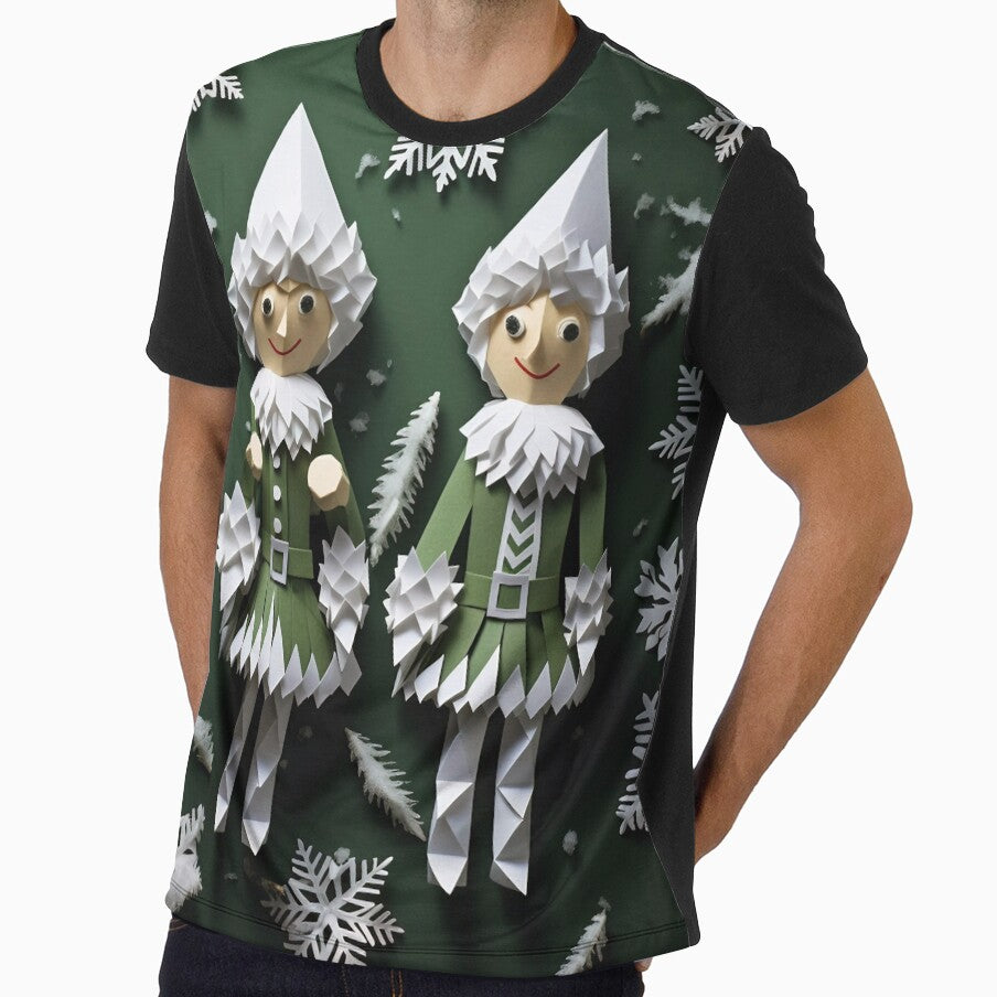 Snowflake Wreathed Christmas Elves by dcrc